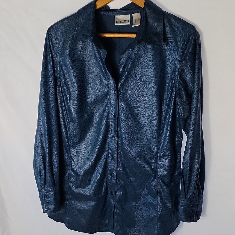 Faux Snakeskin Button Up Shirt Shacket With Pockets